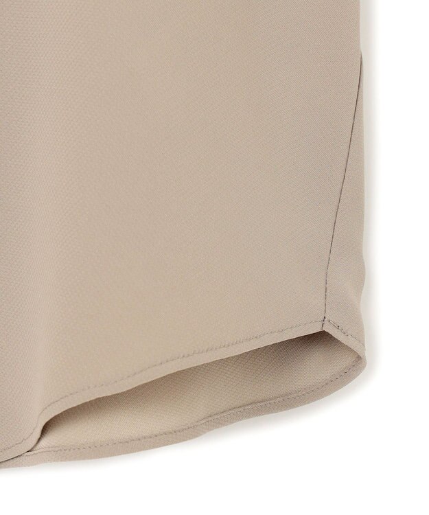 ICB L 【人気のため新色追加・接触冷感・UVケア・洗える】BackSatinAmunzen 5分袖配色ボウタイブラウス クリームブラウン系