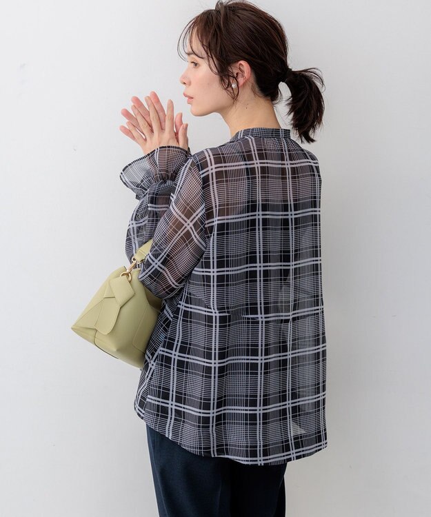 組曲 【先行予約】エアリーボイルシアー ブラウス モノトーン系3