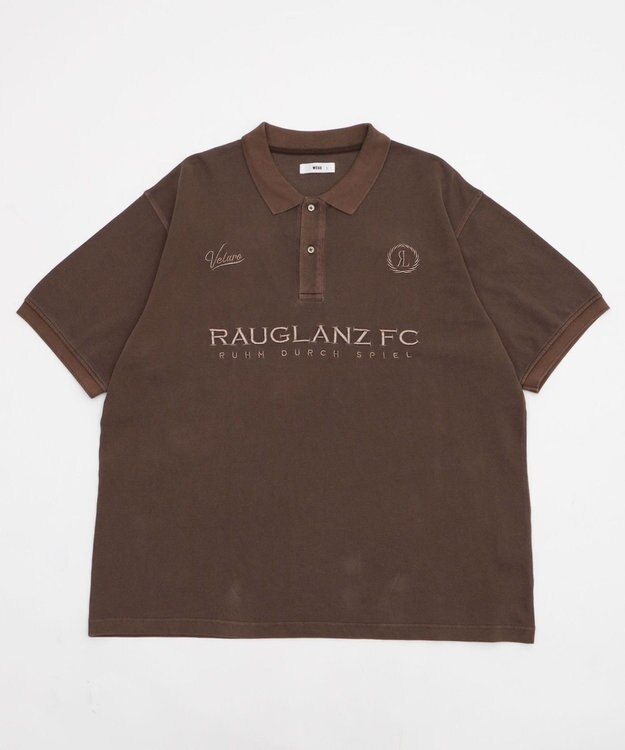 WEGO 【ユニセックス着用ITEM】ピグメントロゴポロシャツ（SS） ブラウン