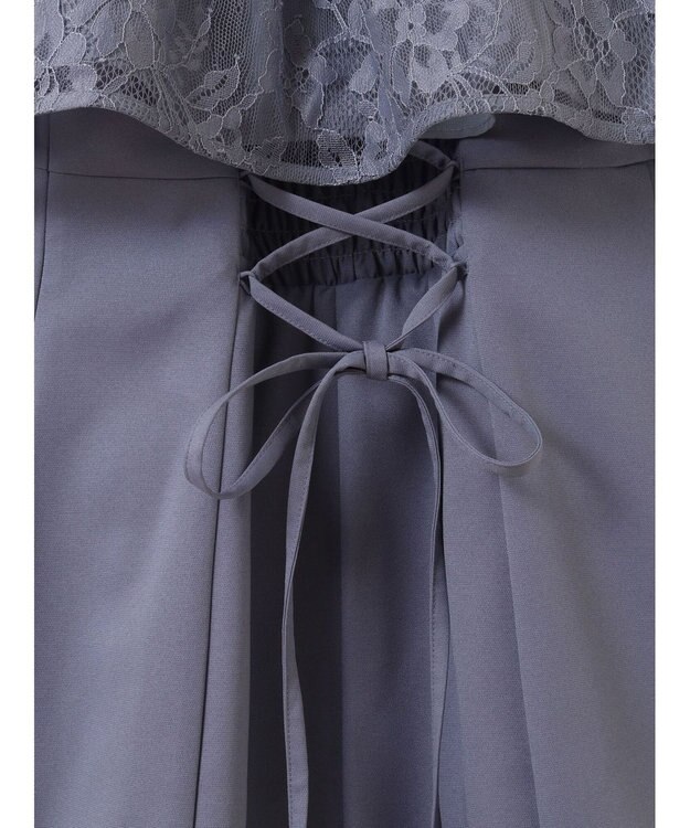 earth music&ecology ＳＥＴ２点　レースブラウス付きナローワンピース Grayish Blue