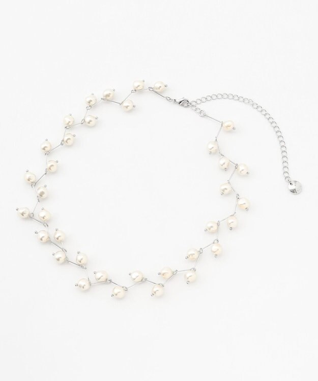 ICB パールショートネックレス シルバー系