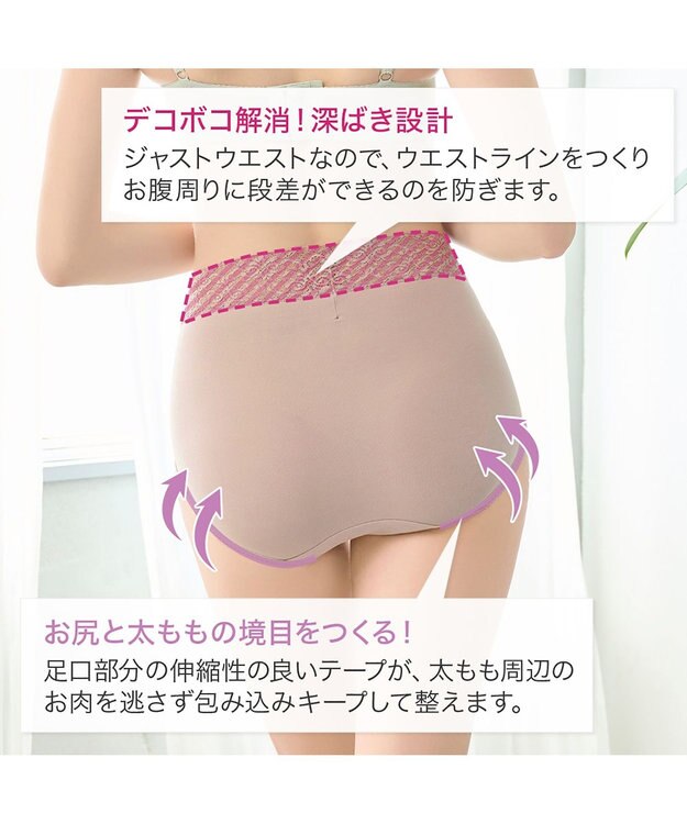 BRADELIS New York 【BRADELIS New York / 育尻・伸びる・綿混・深め】モモパンツ・ハイレグショーツ#303 シリーズ140万枚突破 補正ショーツ ブラック2