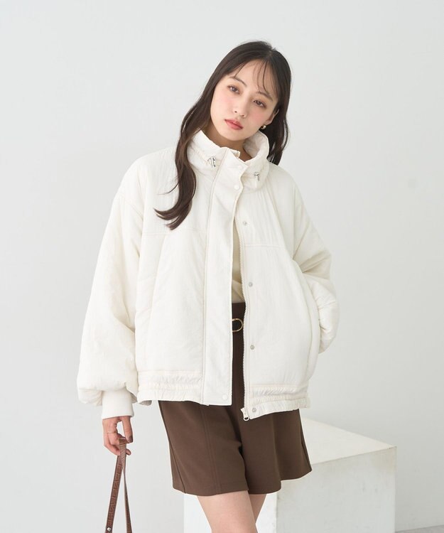 earth music&ecology モンスターコート Ivory