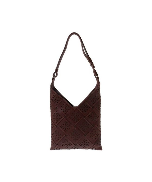 genten サステナブルカットワーク ショルダーバッグ ノウチャ