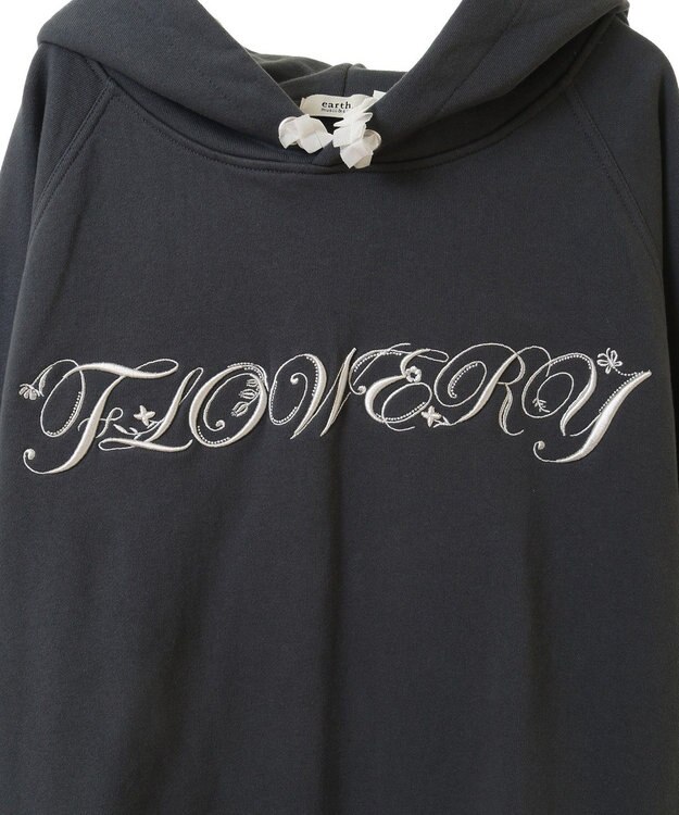 earth music&ecology Ｆｌｏｗｅｒｙパーカー Charcoal Gray