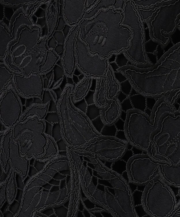 BEIGE， CITRINE / エンブロイダリーレースイージースカート Black