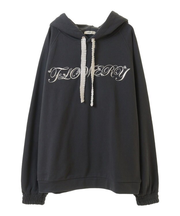earth music&ecology Ｆｌｏｗｅｒｙパーカー Charcoal Gray