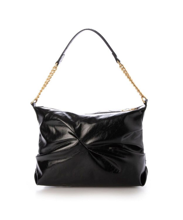 UNBILLION カシュカシュ cachecache / シャーリングキルトチェーンショルダー ブラック