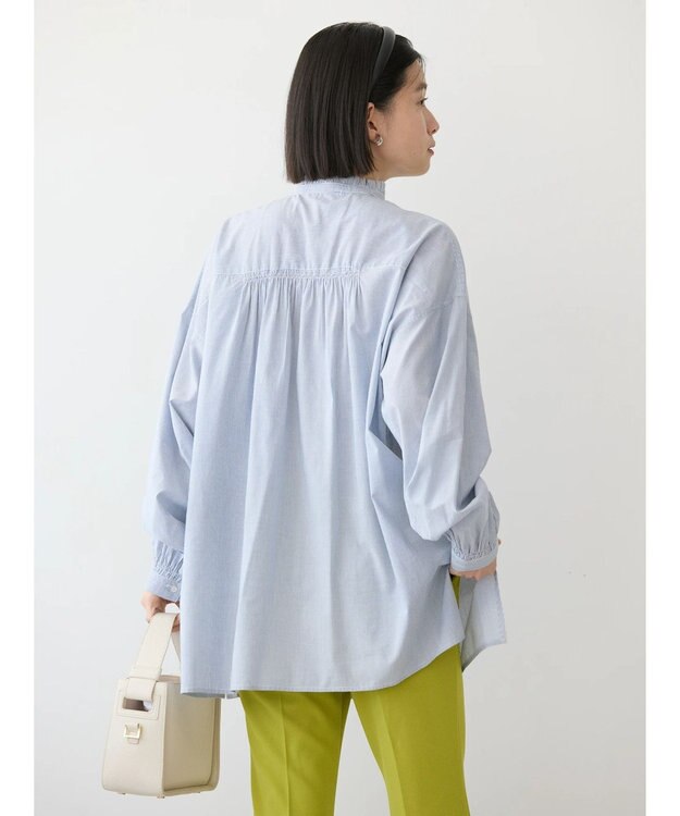 AMERICAN HOLIC サラックール／ＵＶカットフリルシャツチュニック Stripe