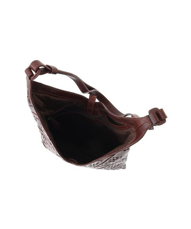 genten サステナブルカットワーク ショルダーバッグ ノウチャ