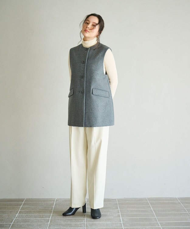 #Newans 大人気ジレが新素材で再登場！チュニックジレ チャコール