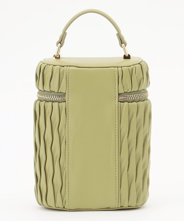 LA BAGAGERIE 【MONICA】ランダムプリーツバニティバッグ グリーン