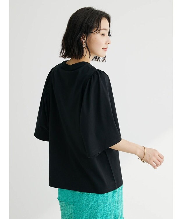 Green Parks 汗じみ防止袖ギャザープルオーバー Off White