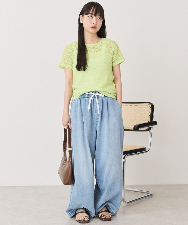 AMERICAN HOLIC 【選べるサイズ】レースプルオーバー Light Green