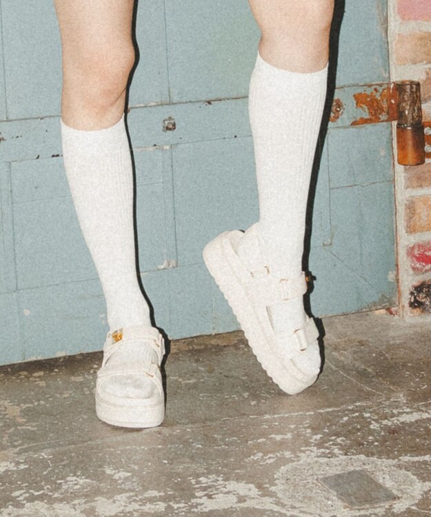 STEVE MADDEN BIGMONA ダブルベルトレザーサンダル ボーンレザー