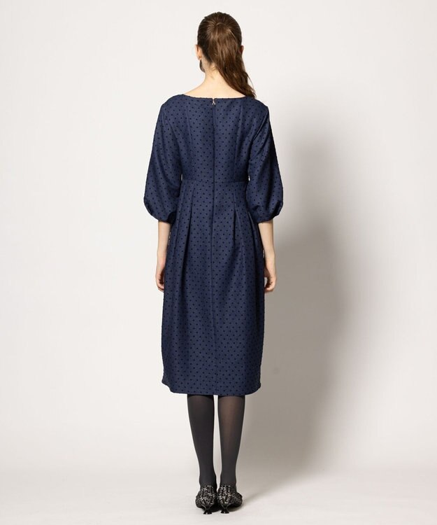 TOCCA 【洗える】NIGHT CURTAIN ドレス ブルー×ドット柄