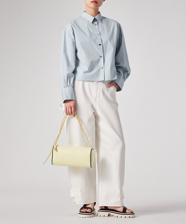 Paul Smith ラッキーチャームボタン ストライプ シャツ ライトグリーン