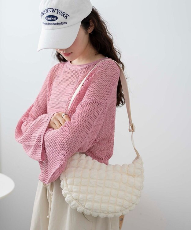 WEGO カラーハーフムーンショルダー 柄2