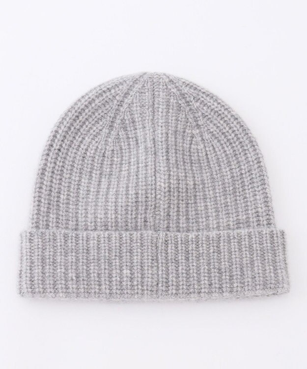 23区 ピュアカシミヤ ニット帽 ライトグレー系