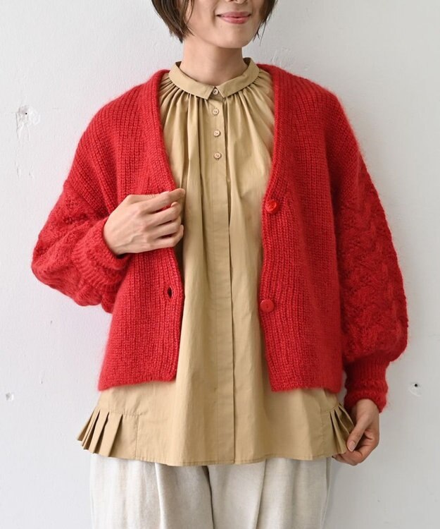 7931. 【極美品】 CA4LA モヘア シルク 混 ポンポン ニット帽 7931. 【極美品】 CA4LA モヘア シルク 混 ポンポン ニット帽 高