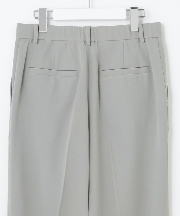 自由区 【XSサイズ～/洗える】ダブルフェイススーティング テーパードパンツ セージ