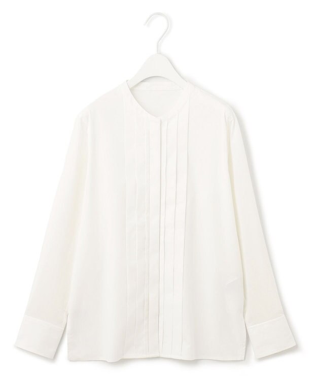 ICB 【洗える】 タイプライタージャージーコンビ ブラウス オフホワイト系