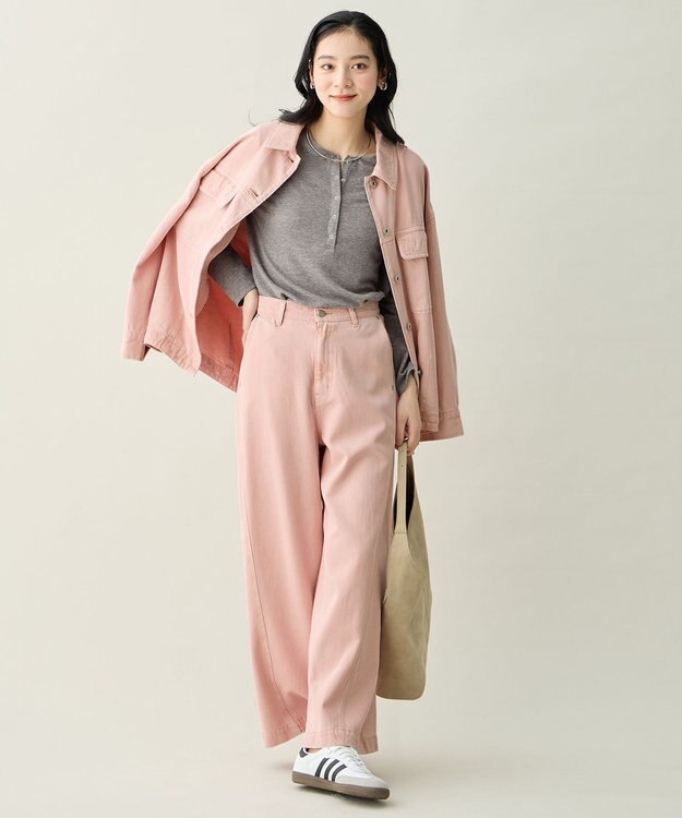 ANY L ルーズバギーデニム ピンク