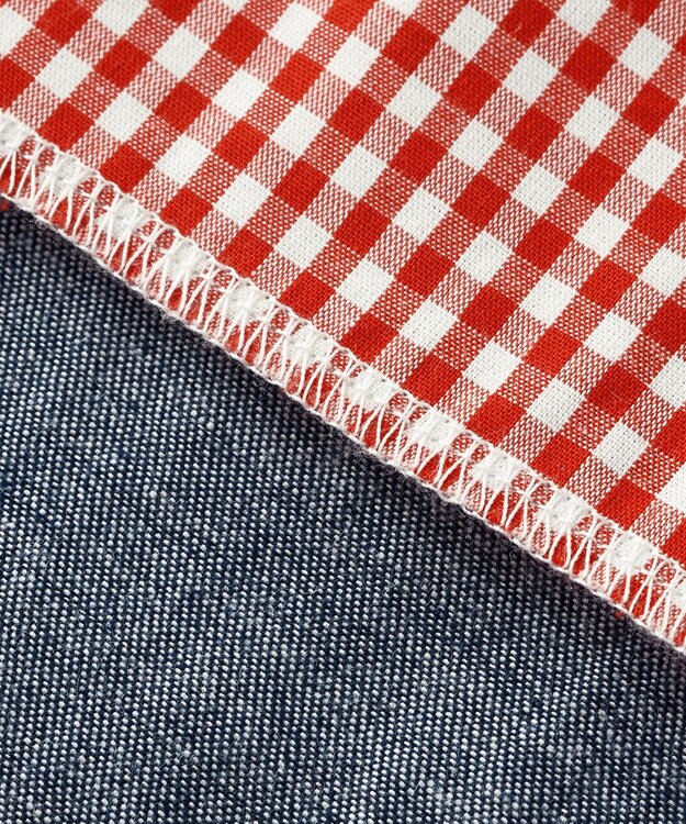 MIKI HOUSE HOT BISCUITS 【70-90cm】 顔ドン　デニムロンパース 紺