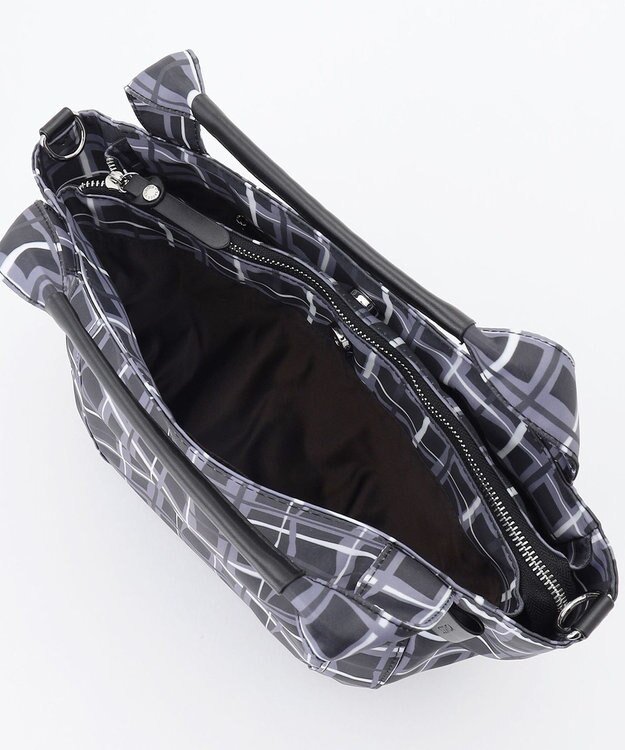 Y'SACCS ドローイングチェック 2WAYトートバッグ ブラック