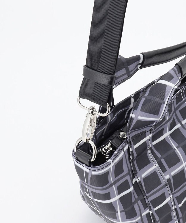 Y'SACCS ドローイングチェック 2WAYトートバッグ ブラック