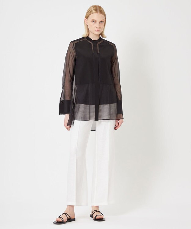 BEIGE， 【WEB限定】SAPHIR / シアーブラウス Black