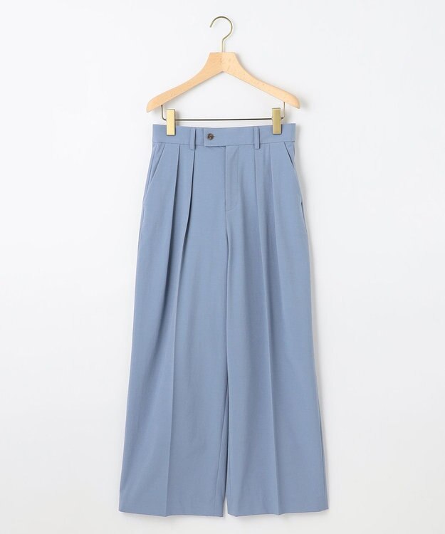 組曲 S スーパーライトストレッチ ワイドパンツ スモーキーブルー系