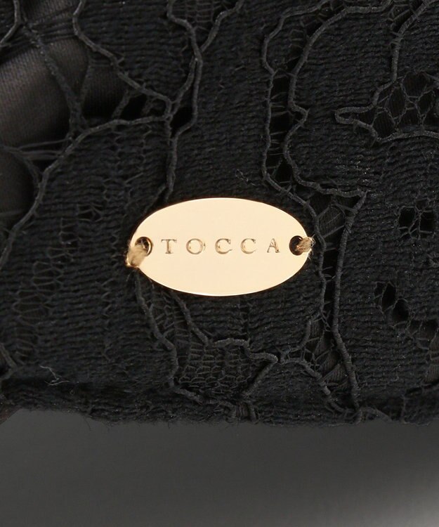 TOCCA 【つば部分UV90%以上カット・吸水速乾・抗菌防臭・洗える・サイズ調整可】LACE CAP リボンが外せる 2WAYレース素材キャップ ブラック系