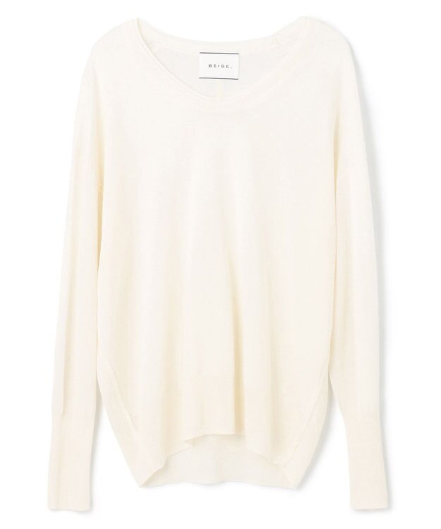 BEIGE， LAGORD / Uネックニット Ecru