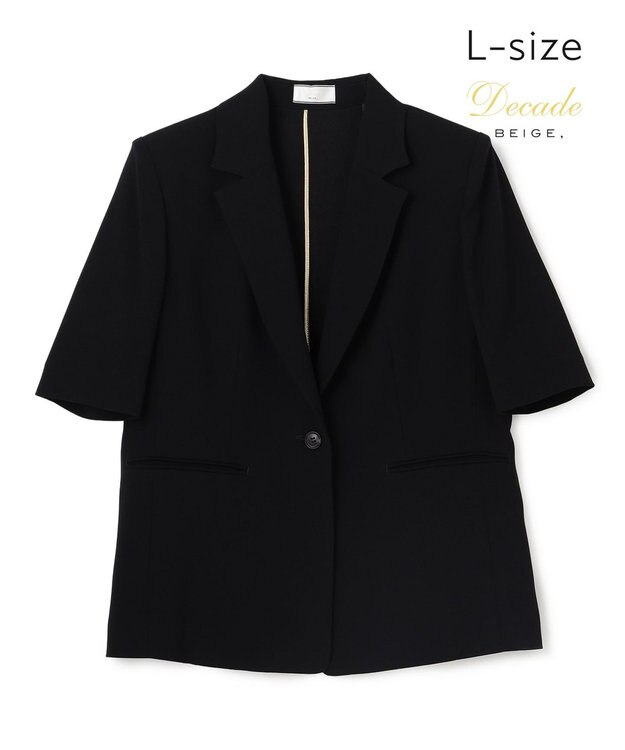 BEIGE， 【Lsize・セットアップ対応】CINDY / ハーフスリーブジャケット Black
