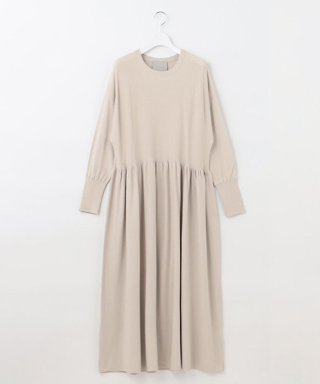 UNFILO 【新色追加】スタイルアップニット ワンピース ベージュ系