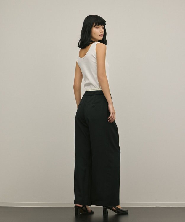 GRACE CONTINENTAL テレコノースリーブトップ ホワイト