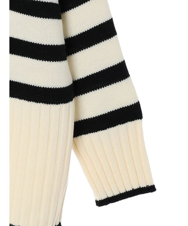 Green Parks 洗える　バックスリットニットプルオーバー Border