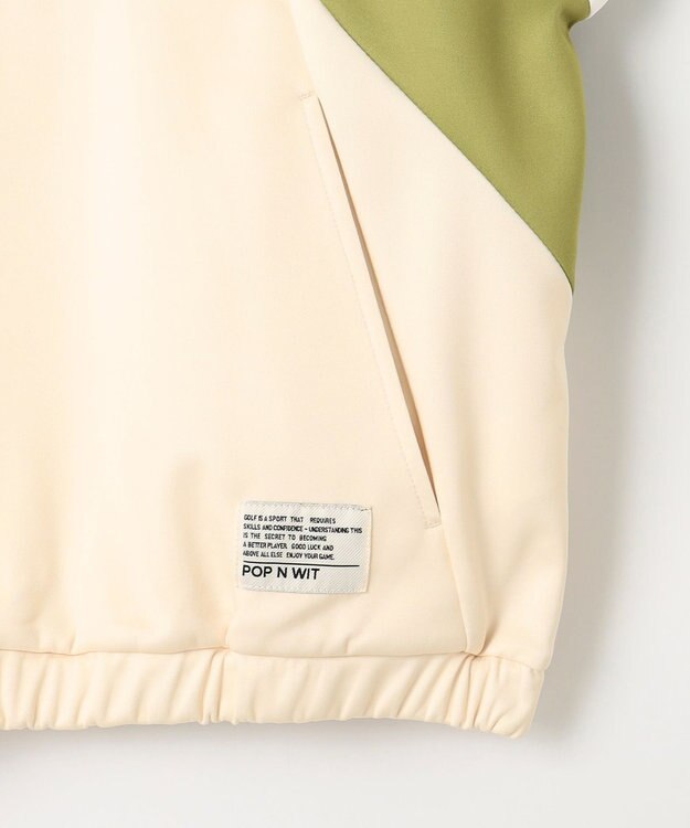 PW CIRCULUS 【WOMEN】カラーブロッキング プルオーバー ゴルフウェア レディース アイボリー系