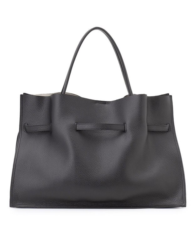 23区 VIOLAd'ORO イタリアンWフェイスレザー ラージ トートバッグ ブラック系