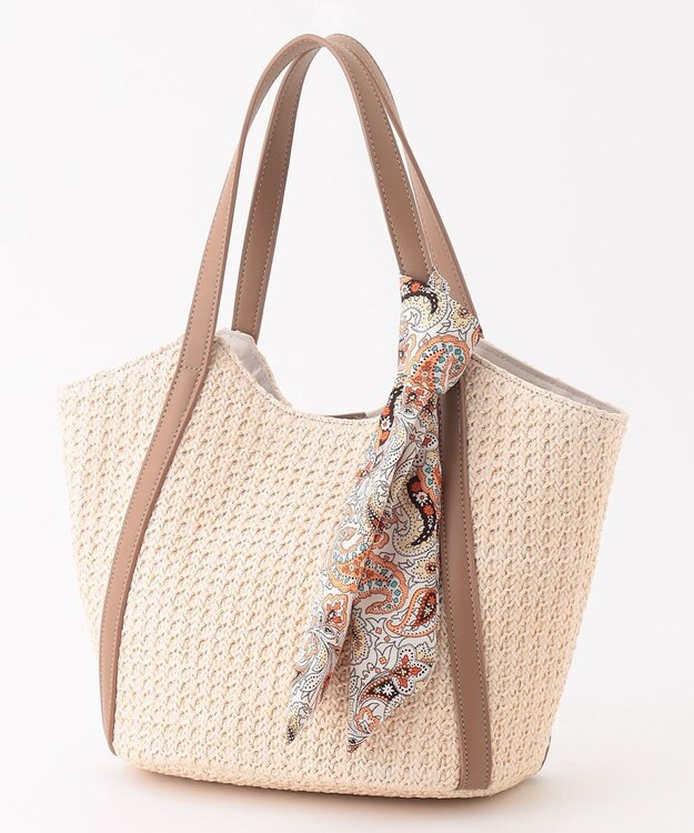 ANY SIS スカーフ付き カゴバッグ オフ