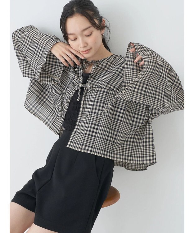 earth music&ecology ワッシャードロスト羽織りシャツ Check