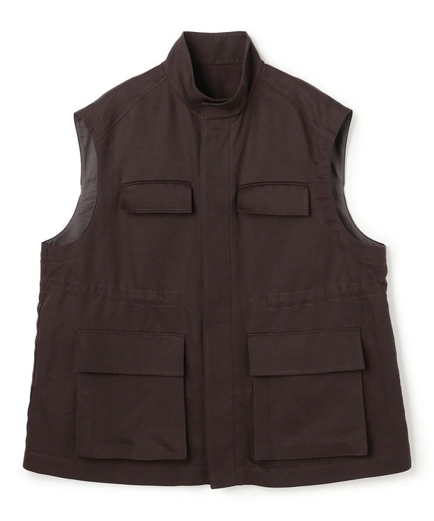 uncrave リヨセルライトリネン ミリタリージレ ダークブラウン