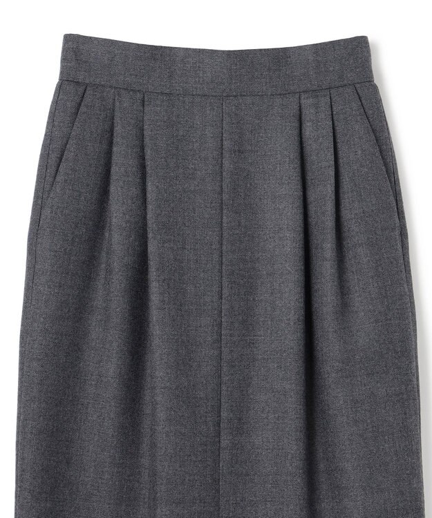 BEIGE， 【VERY NaVY12月号掲載】TERNES / 2タックウールスカート Md.Gray