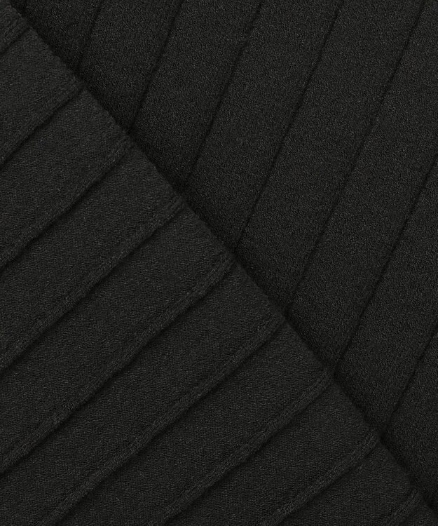 自由区 S レーヨンストレッチリブインナー ニット ブラック