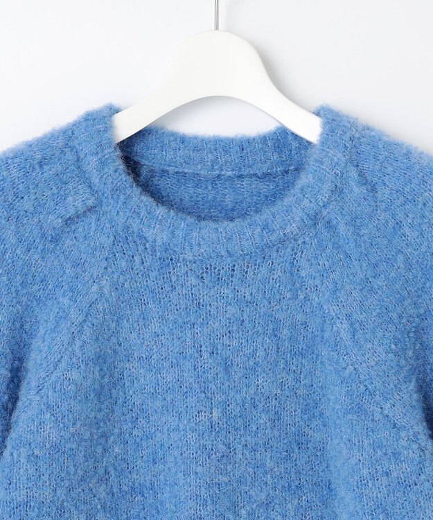 Feroux 【洗える】ブークレー ラグランニット ブルー系