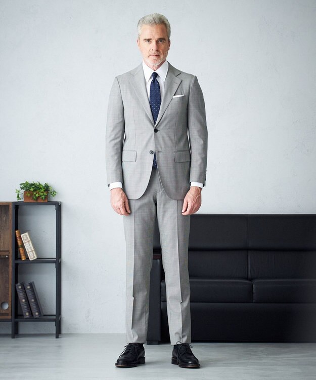 J.PRESS MEN 【J.PRESS MOVING】REDA ACTIVEマイクロハウンドトゥース スラックス ブラック系8