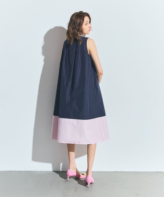 GRACE CONTINENTAL ライトタッサーAラインドレス ネイビー