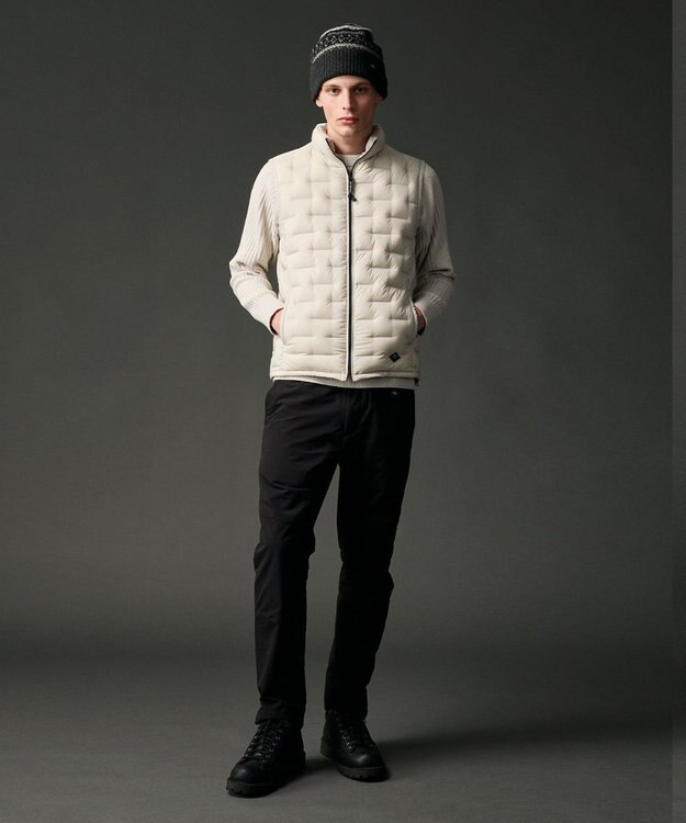 JOSEPH ABBOUD MOUNTAIN 【軽量/ソフト】ニットフリース プルオーバー ニット ライトグレー系