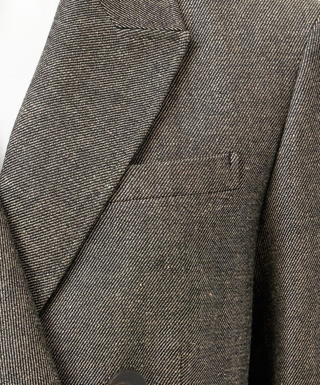 23区 【GOLD LABEL】ウールリネンツイル ジャケット ダークブラウン系